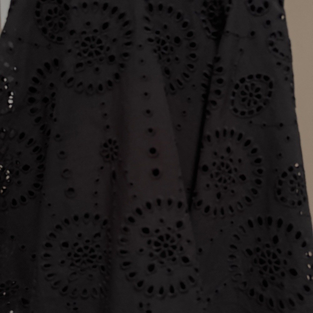 Zara Embroidered Eyelet Corset Black Dress - Picture 5 of 5